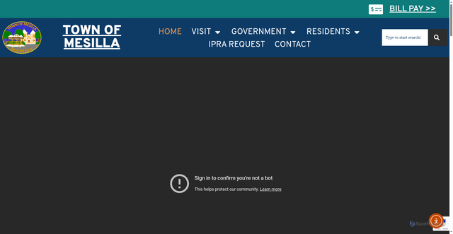 Security scan screenshot of https://www.mesillanm.gov/