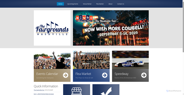 Security scan screenshot of https://thefairgroundsnashville.gov/