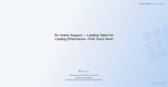 Security scan screenshot of https://getrxonlinesupport.com/wp-login.php