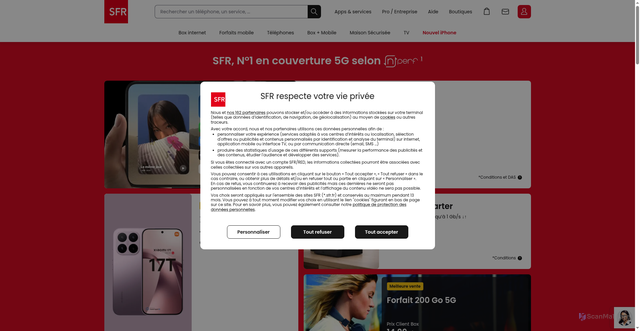 Security scan screenshot of https://coujimade.web.app/