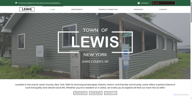 Security scan screenshot of https://townoflewislcny.gov/