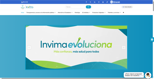 Security scan screenshot of https://invima.gov.co