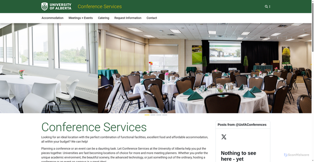 Security scan screenshot of https://www.conference.ualberta.ca