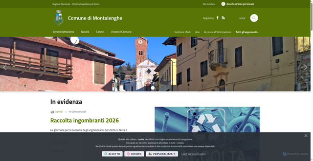 Security scan screenshot of https://www.comune.montalenghe.to.it/it-it/home