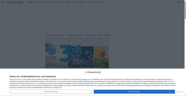 Security scan screenshot of https://www.infofinanciar.ro