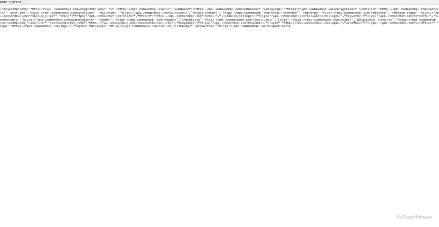 Security scan screenshot of https://api.commandbar.com