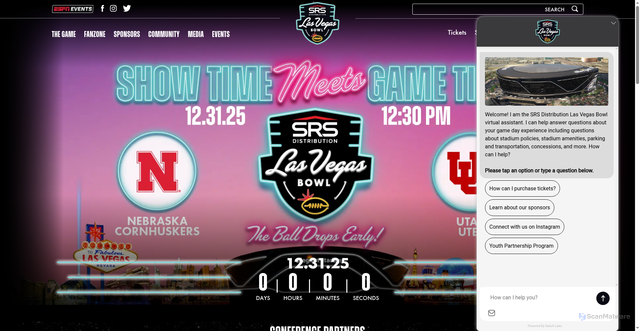 Security scan screenshot of https://lvbowl.com/