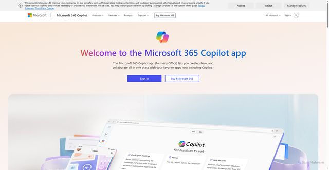 Security scan screenshot of https://common.online.office.com