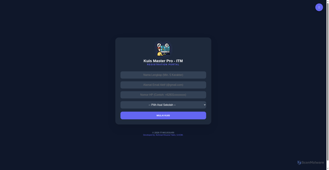 Security scan screenshot of https://kuis-master-pro-itm-by-grya-data-studio-juit3kuqv8.edgeone.app/