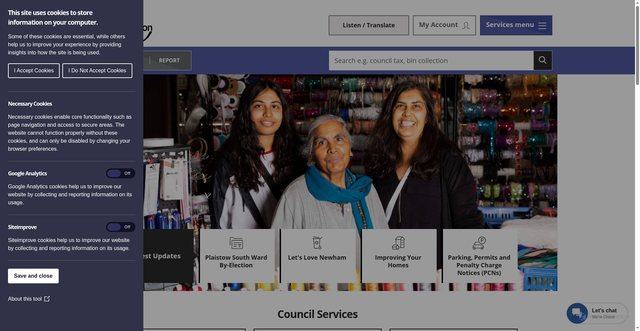Security scan screenshot of https://www.newham.gov.uk/