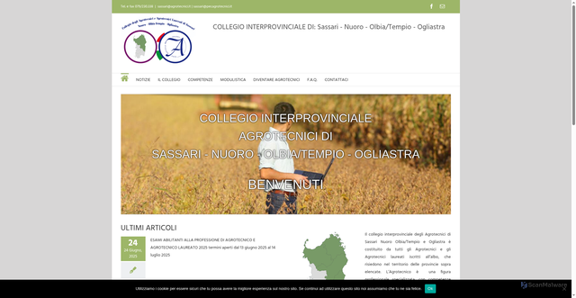 Security scan screenshot of https://www.agrotecnicisassarinuoro.it/