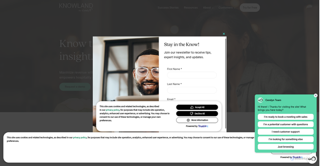 Security scan screenshot of https://knowland.com