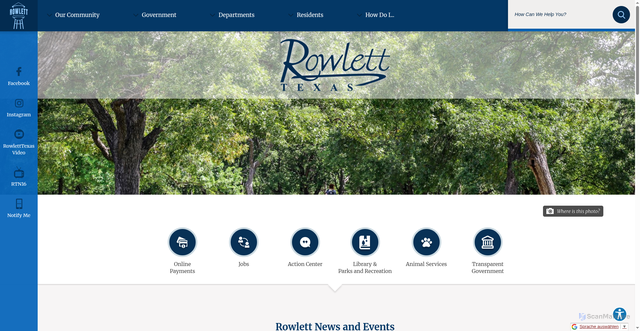 Security scan screenshot of https://rowletttx.gov/