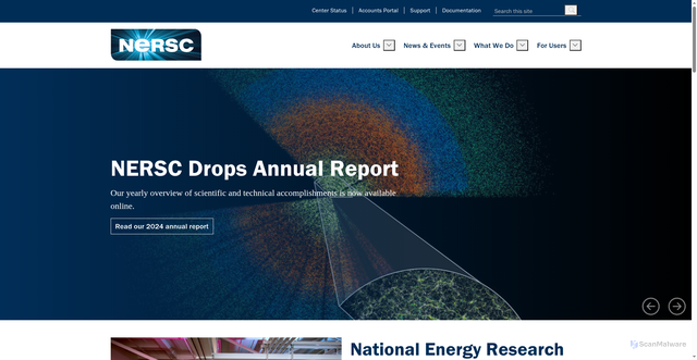 Security scan screenshot of https://www.nersc.gov/