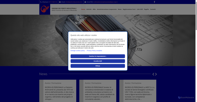 Security scan screenshot of https://www.periti-industriali.an.it/