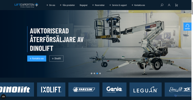 Security scan screenshot of https://bomliftar.se