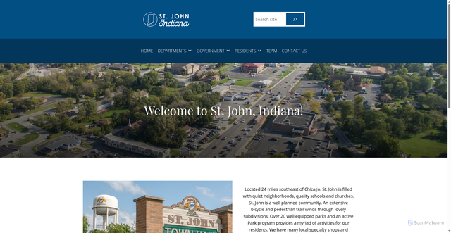 Security scan screenshot of https://stjohnin.gov/