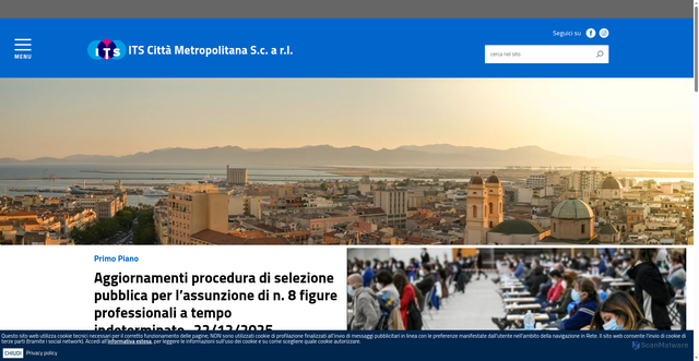 Security scan screenshot of https://www.itscittametropolitana.it/