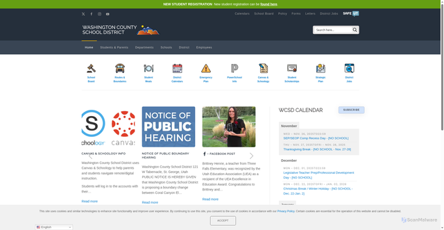 Security scan screenshot of https://www.washk12.org/