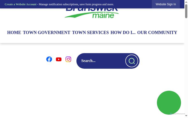 Security scan screenshot of https://brunswickme.gov/