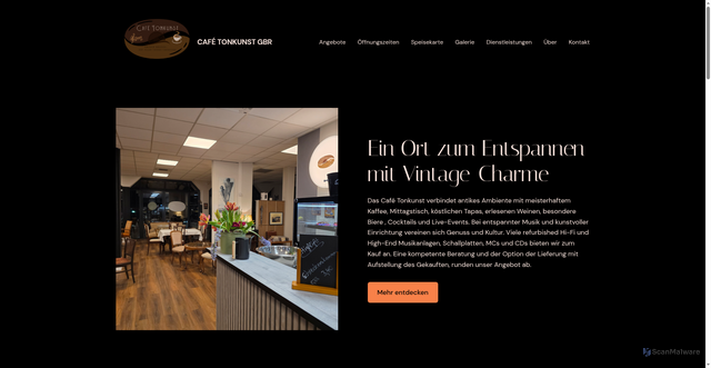 Security scan screenshot of http://cafe-tonkunst.de/