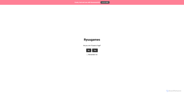 Security scan screenshot of https://www.ryuugames.com