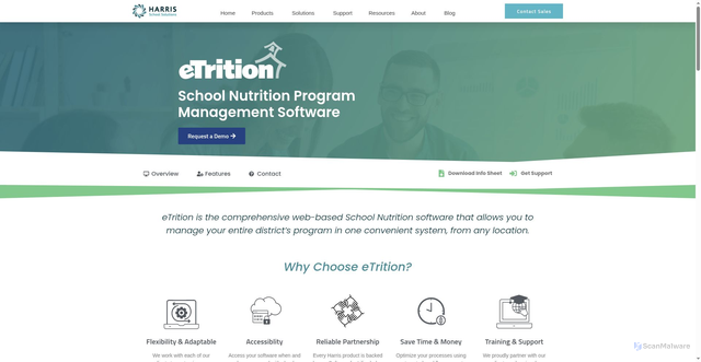 Security scan screenshot of https://etrition.com