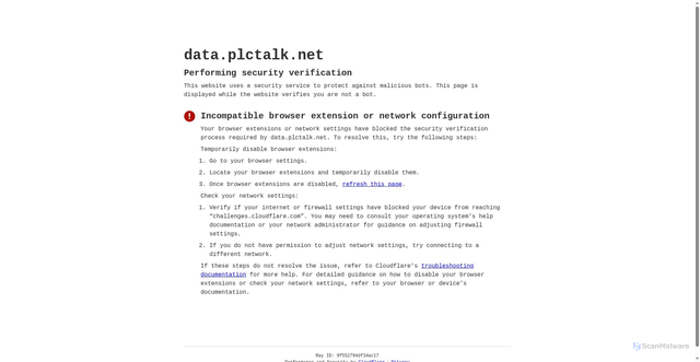 Security scan screenshot of https://data.plctalk.net
