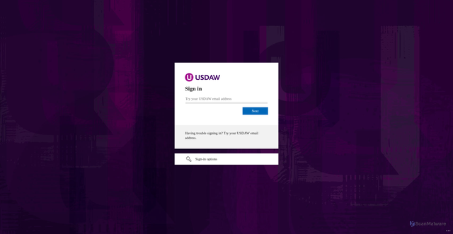 Security scan screenshot of https://usdawunion.sharepoint.com