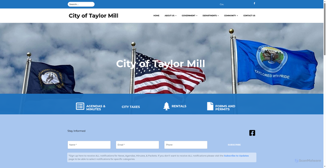 Security scan screenshot of https://taylormillky.gov/