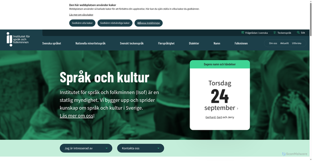 Security scan screenshot of https://isof.se