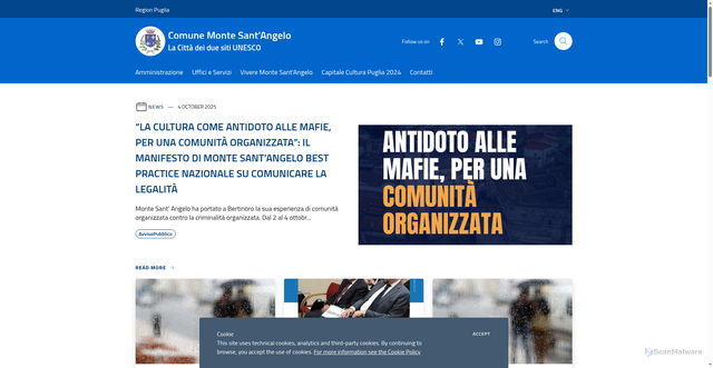 Security scan screenshot of https://www.montesantangelo.it/it