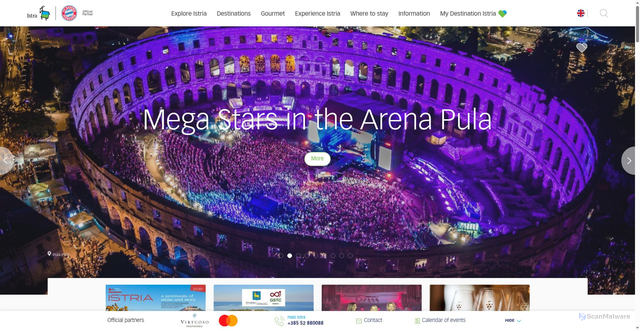 Security scan screenshot of https://www.istra.hr