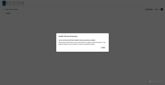 Security scan screenshot of https://khs.printercloud.com