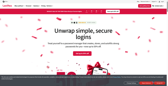 Security scan screenshot of https://www.lastpass.com/