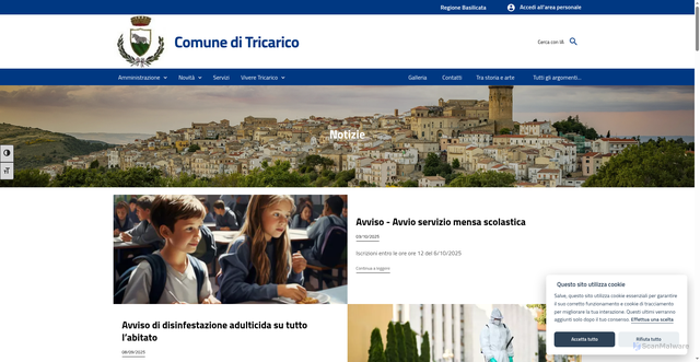 Security scan screenshot of https://www.comune.tricarico.mt.it/