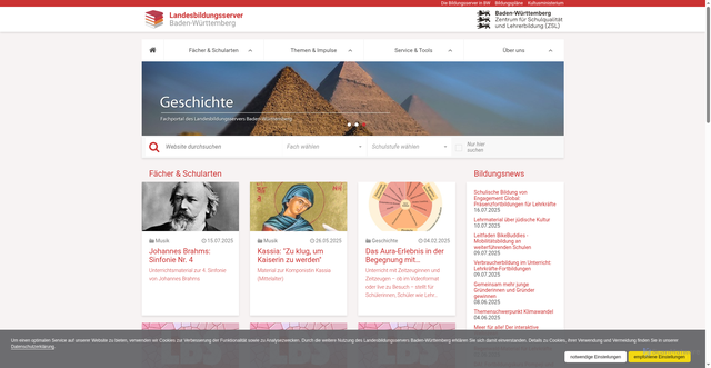 Security scan screenshot of https://schule-bw.de