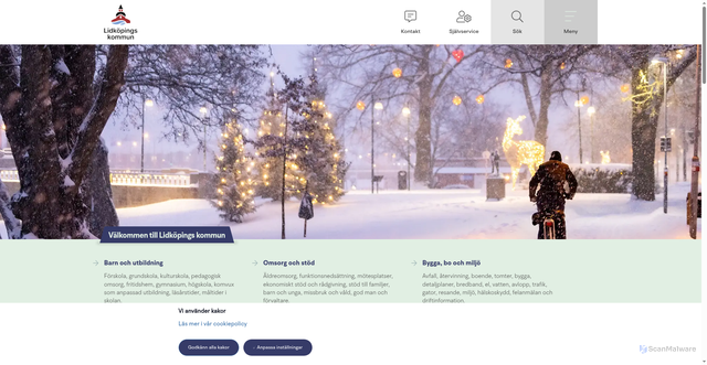 Security scan screenshot of https://lidkoping.se/