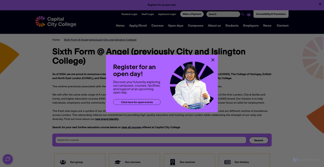 Security scan screenshot of https://www.capitalccg.ac.uk/candi