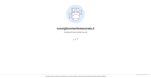 Security scan screenshot of https://consiglionotarilemacerata.it/