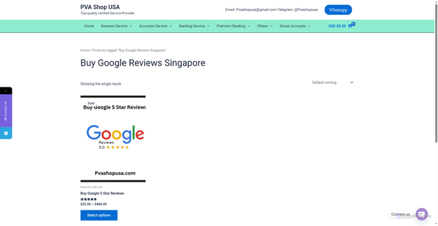 Security scan screenshot of https://pvashopusa.com/product-tag/buy-google-reviews-singapore/