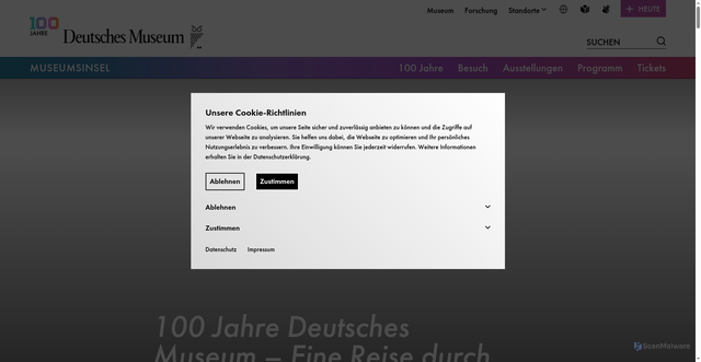 Security scan screenshot of www.deutsches-museum.de