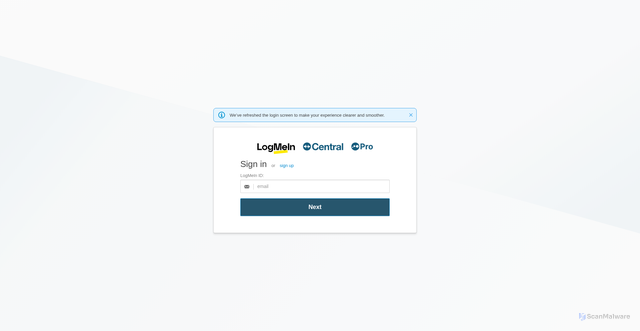 Security scan screenshot of accounts.logme.in