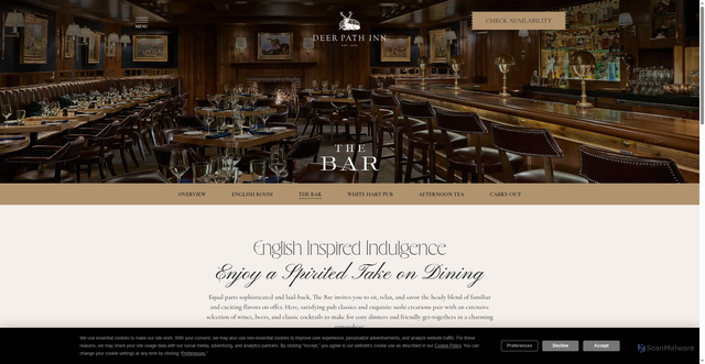 Security scan screenshot of https://www.thedeerpathinn.com/lake-forest-restaurants/the-bar-lake-forest