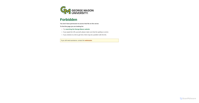 Security scan screenshot of https://departments.gmu.edu
