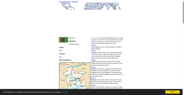 Security scan screenshot of http://countriesasia.com/Bangladesh