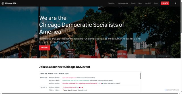 Security scan screenshot of https://chicagodsa.org/