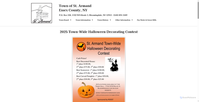 Security scan screenshot of https://townofstarmandny.gov/