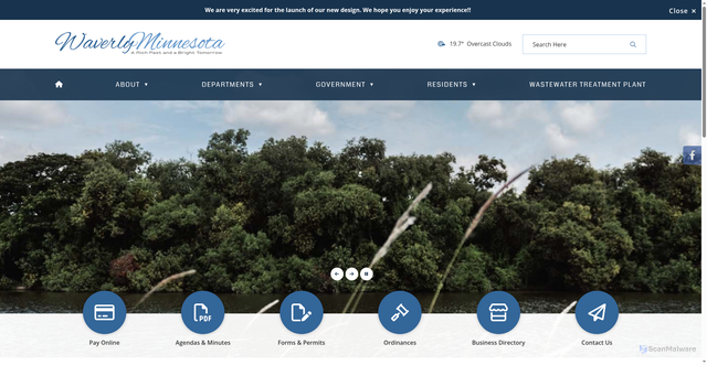 Security scan screenshot of https://waverlymn.gov/