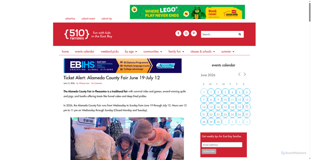 Security scan screenshot of https://www.510families.com/alameda-county-fair-2/